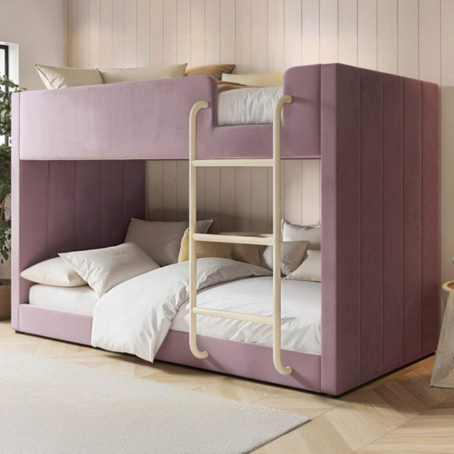 Flair Eden Pink Velvet Bunk Bed - image 1