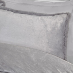 Selena Grey King Size Velvet Duvet Set - thumbnail 2