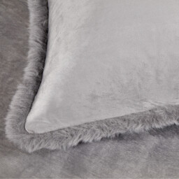 Selena Grey King Size Velvet Duvet Set - thumbnail 3