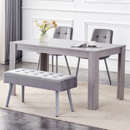 Kosy Koala 4 Seater Dining Set with Bench Grey Velvet