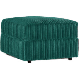 Luxor Teal Jumbo Cord Footstool - thumbnail 2