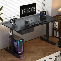 Easton Black Height Adjustable Standing Electric Computer Desk 100cm