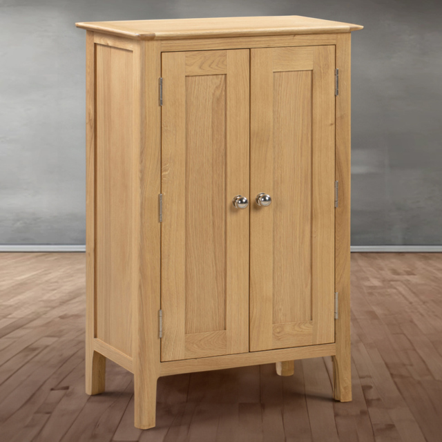 Julian Bowen Cotswold Oak and Veener Shoe Cupboard - image 1