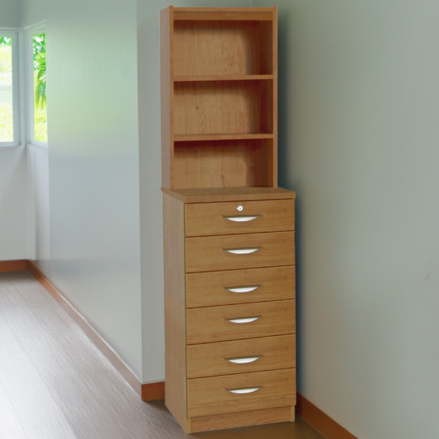 R White Cabinets Brown 6 Drawer 3 Shelf Chest of Drawers with Hutch - image 1
