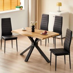 Kosy Koala 4 Seater Wooden Dining Set Black
