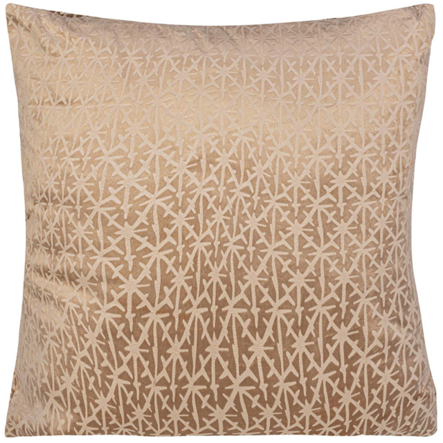 Alan Symonds Textured Velvet Latte Cushion with Polyester Filled Pad 45 x 45cm 4 Pack
