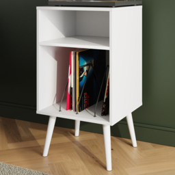 GFW Jaxon White 2 Shelf Compact Open Turntable Stand