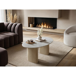 SOLACE+CO Elin Sintered Stone Effect Coffee Table - thumbnail 4