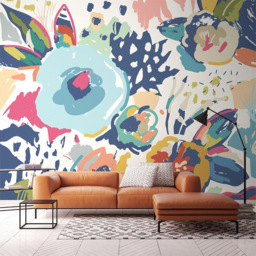 Origin Murals Alice In Wonderland Vintage Wood White Wall Mural