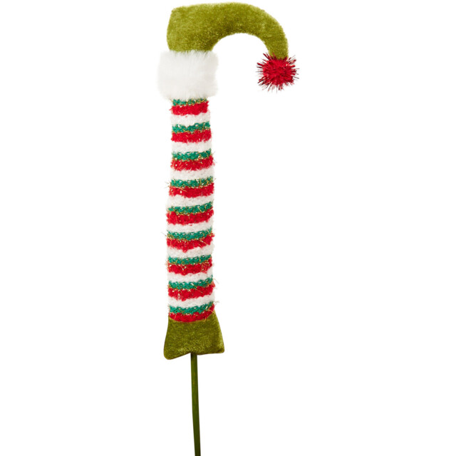 Single Sleigh Bells Ring Novelty Elf Leg Pick Christmas Ornament 61cm in Assorted styles - image 1