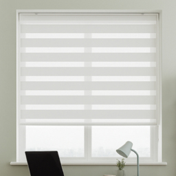 New Edge Blinds Day and Night White Zebra Roller Blind 90cm