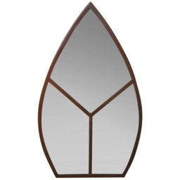 Ivyline Rust Leaf Arch Outdoor Wall Mirror 90 x 50cm - thumbnail 1