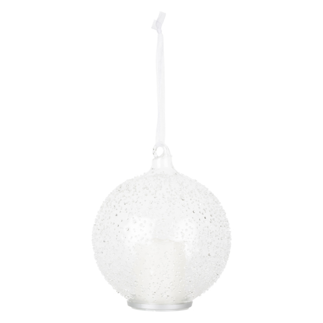 LED Clear Candle Christmas Bauble - image 1