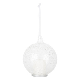 LED Clear Candle Christmas Bauble