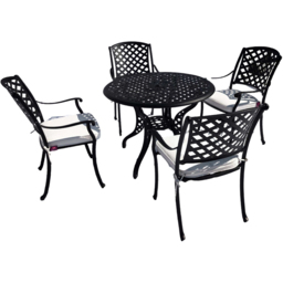 Vera 4 Seater Cast Aluminium Dining Set - thumbnail 4