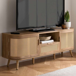 Birlea Noah 2 Door Single Drawer Rattan Effect TV Unit