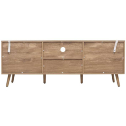 Birlea Noah 2 Door Single Drawer Rattan Effect TV Unit - thumbnail 4