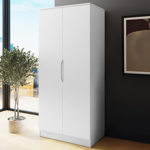 FWStyle Luno White 2 Door Modern Wardrobe - image 1
