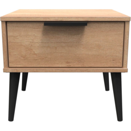 Crowndale Hong Kong Single Drawer Nebraska Oak Side Table Ready Assembled - thumbnail 3