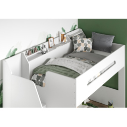 Flair Stepaside White Wooden High Sleeper - thumbnail 2
