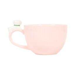 3D Dog Ribbed Pink Mug - thumbnail 2