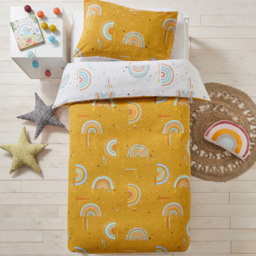 little furn. Rainbow Double Mustard Kids Duvet Cover Set