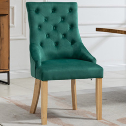 Artemis Home Ravenna Set of 2 Green Velvet Dining Chair