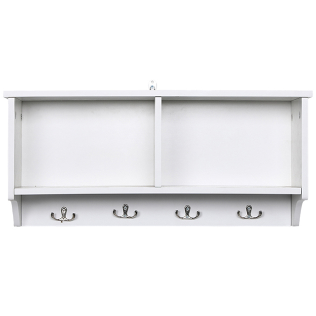 Home Source White Polar Coat Hook Storage Shelf - image 1