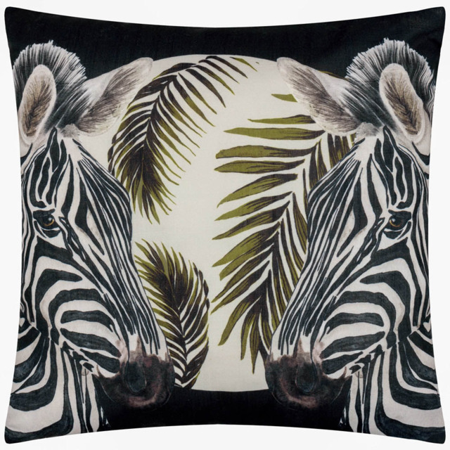 Paoletti Leopardis Multicolour Zebra Woven Polyester Filled Outdoor Cushion 50 x 50cm - image 1