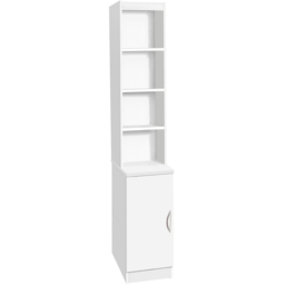 R White Cabinets Single Door White Height Cupboard with Hutch - thumbnail 2
