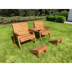 Charles Taylor Grand 2 Seater Straight Companion Seat with Footstools - thumbnail 2