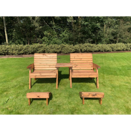 Charles Taylor Grand 2 Seater Straight Companion Seat with Footstools - thumbnail 3