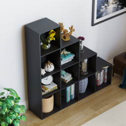 Vida Designs Durham 10 Black Cube Staircase Storage Unit - thumbnail 4