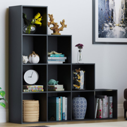 VIDA DESIGNS Durham 10 Black Cube Staircase Storage Unit
