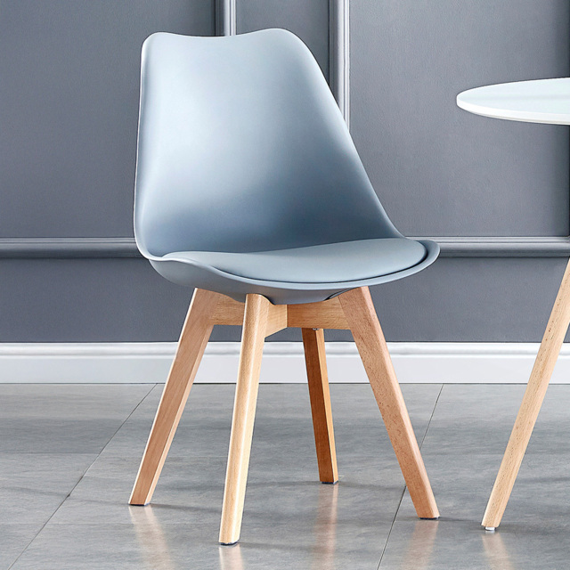 Eva Grey Padded Seat Dining Chair Set of 4 - image 1