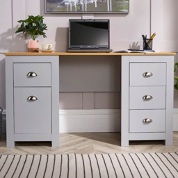 Home Source Camden Grey Office Storage Desk