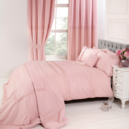 Rapport Home Everdean King Size Pink Duvet Set