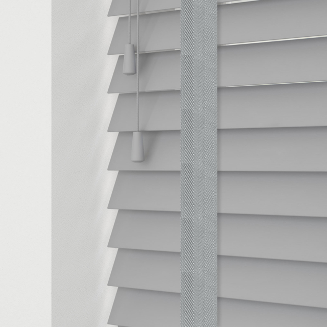 Caecus Real Wood Tape Venetian Blind Grey 45 x 120cm - image 1