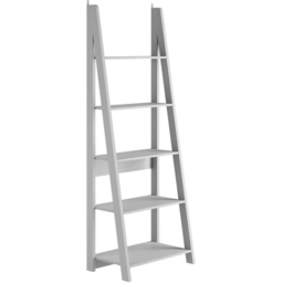 Tiva 5 Shelf Grey Ladder Bookcase - thumbnail 2