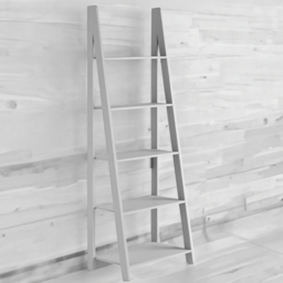 Tiva 5 Shelf Grey Ladder Bookcase - thumbnail 1