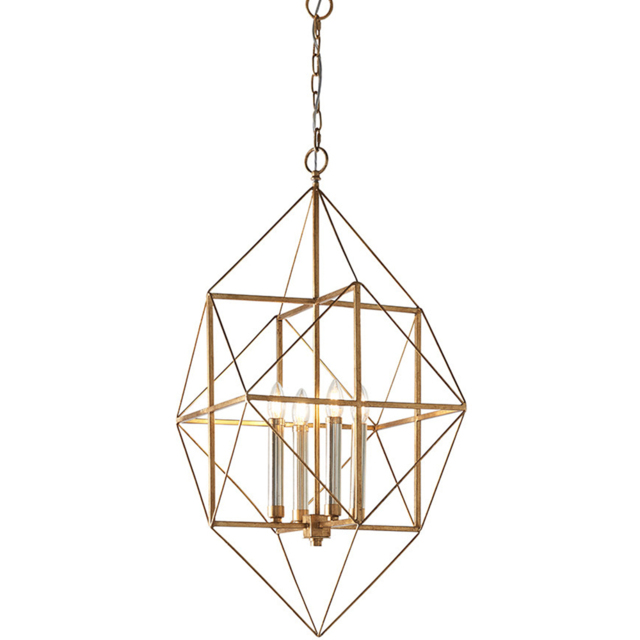 Merano Pescara Gold and Silver Leaf Pendant Light - image 1