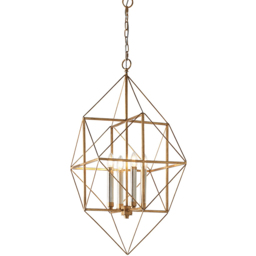 Merano Pescara Gold and Silver Leaf Pendant Light