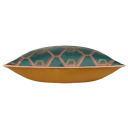 Paoletti Carnaby Teal Geometric Chain Satin Cushion - thumbnail 4