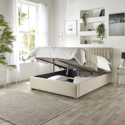 Catherine Lansfield Opulence Single Natural Twill Ottoman Bed - thumbnail 3