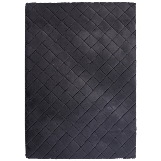 Milly Grey Faux Rabbit Fur Pile Rug - image 1