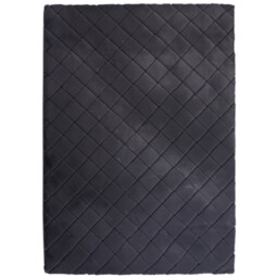 Milly Grey Faux Rabbit Fur Pile Rug - thumbnail 1