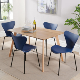 Home Source Rayna Penny Blue 4 Seater Dining Set