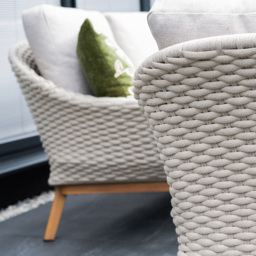 Norfolk Collection Camberley Beige Thick Rope Weave 4 Seater Outdoor Lounge Set - thumbnail 4