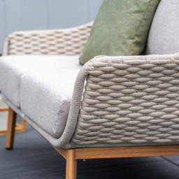 Norfolk Collection Camberley Beige Thick Rope Weave 4 Seater Outdoor Lounge Set - thumbnail 3