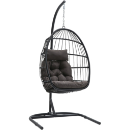 Living and Home Black Garden Hanging Chair - thumbnail 2